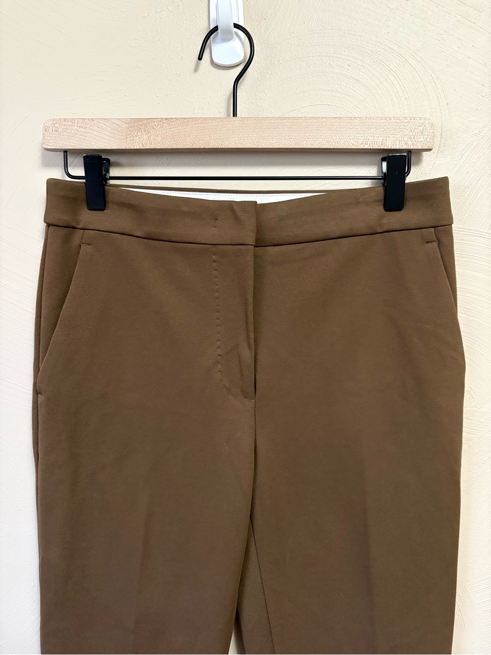 Max Mara Pegno Pocket Straight Leg Trousers Brown Size 6 - Picture 7 of 14